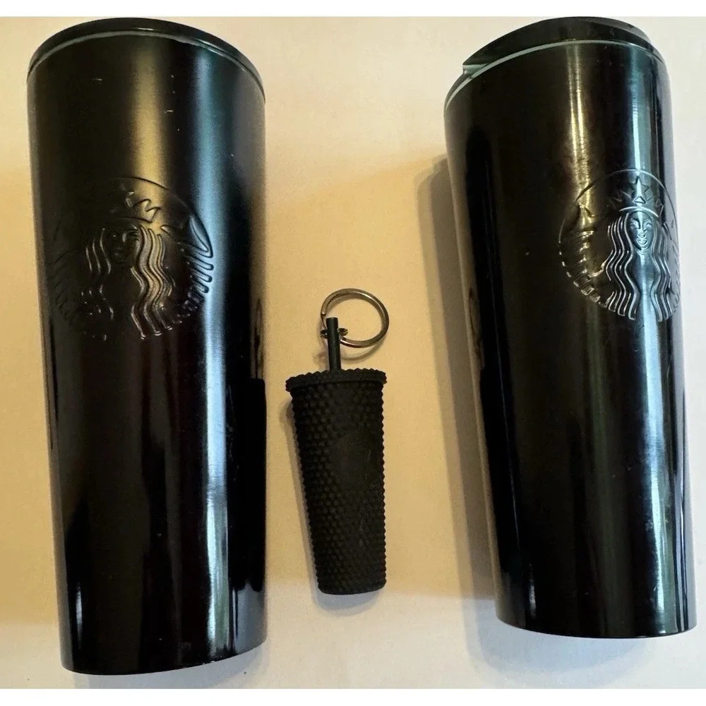 Starbucks Green Tumblers 16oz & 24oz‎ + Mini Keychain Cup Set – Collectible Lot